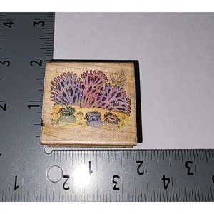 Vintage 1992 All Night Media Fan Coral 484E Rubber Wooden Stamp Scrapbook Sea